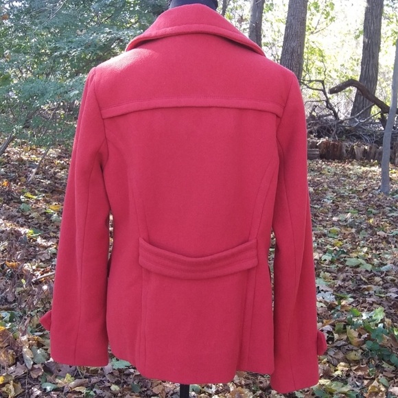 American Eagle Outfitters Bold Red Peacoat - Picture 2 of 7
